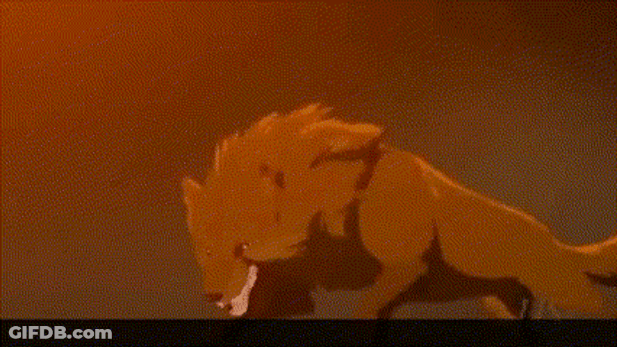 Animated Dog Jumps In The Mist GIF