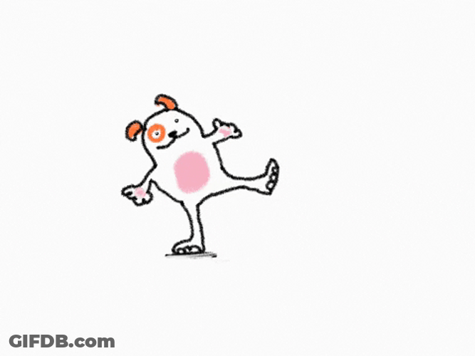 Animated Dog Spinning On Two Feet GIF