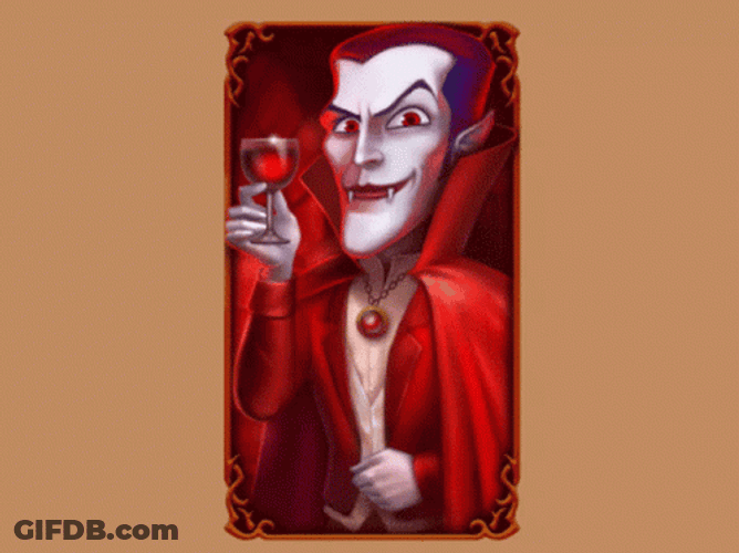 Animated Dracula Drinking Blood GIF