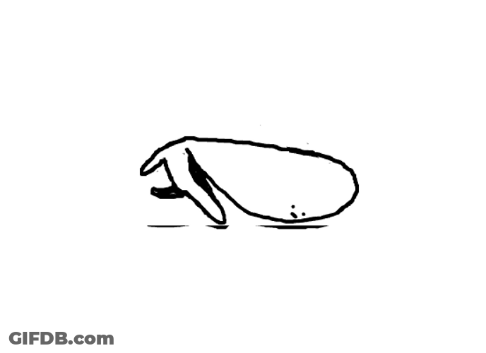 Animated Drawing Big Head Running GIF