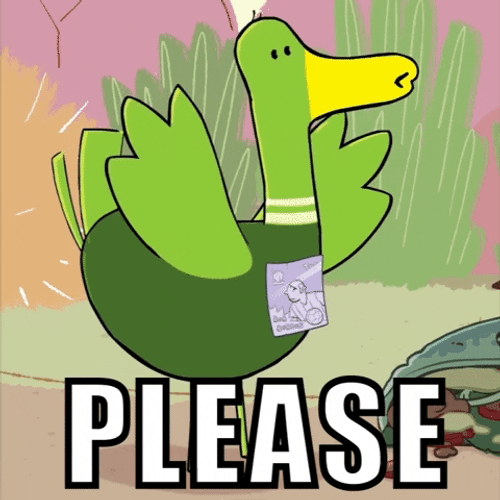 Animated Duck Please GIF