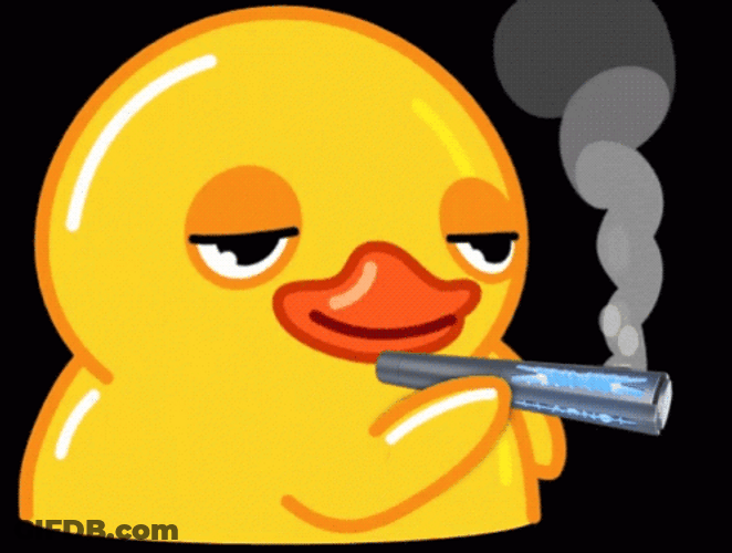 Animated Duck Smokin GIF