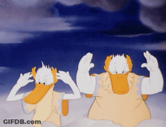 Animated Ducks Pull Hair GIF