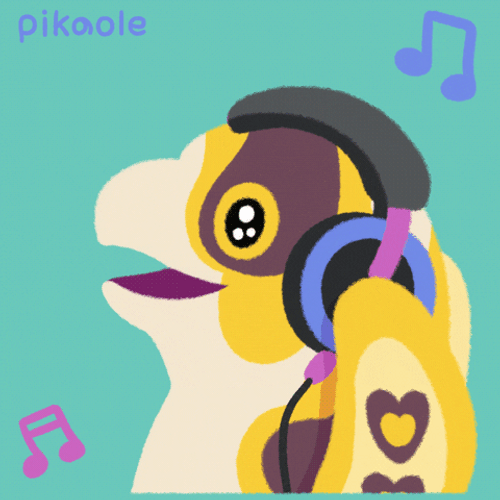 Animated Eel Listening Music GIF