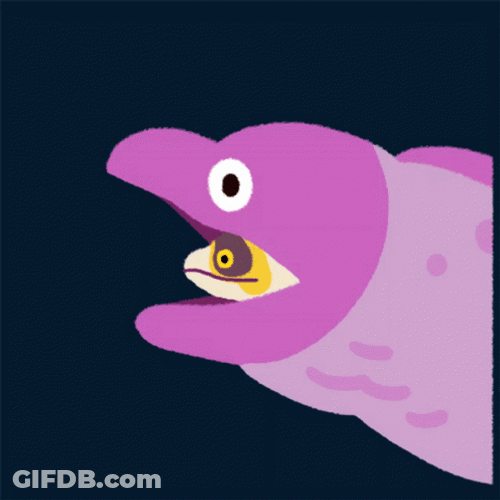 Animated Eel Loop Open Mouth GIF