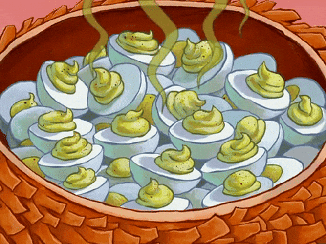 Animated Egg Laying King Stinks GIF