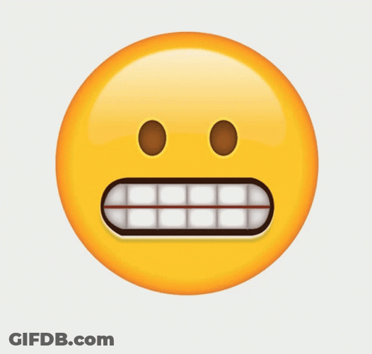 Animated Emoji Grinding Teeth Sticker GIF