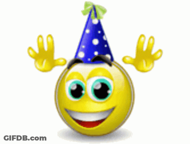 Animated Emoji Happy Birthday GIF