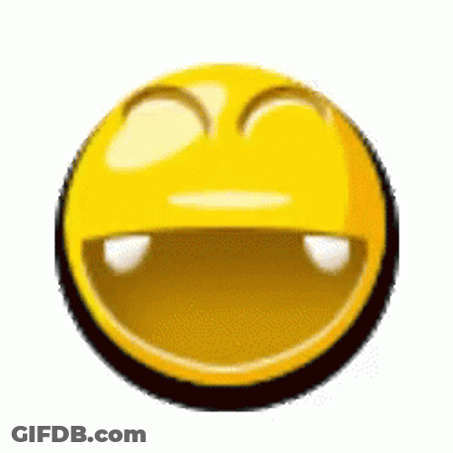 Animated Emoji Missing Teeth Wide Smile Laughing Sticker GIF