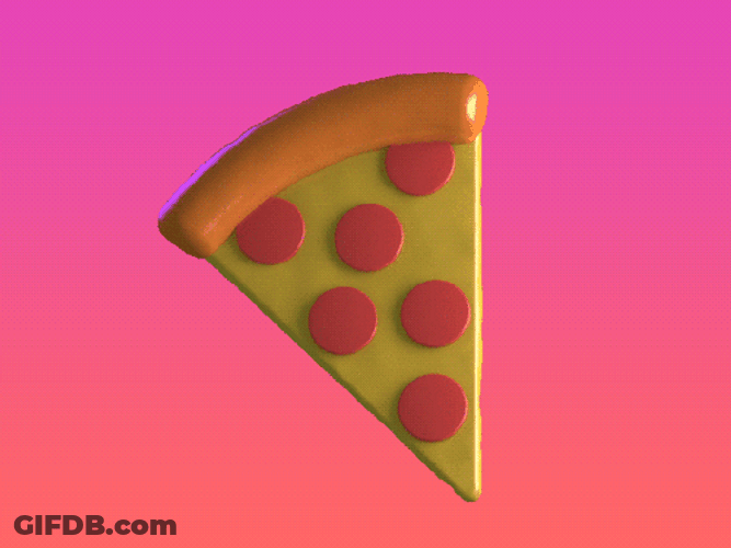 Animated Emoji Pizza Slice Spin GIF