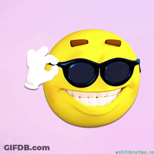 Animated Emoji Shiny Sunglasses GIF