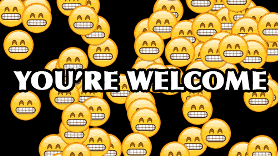 Animated Emoji You're Welcome GIF