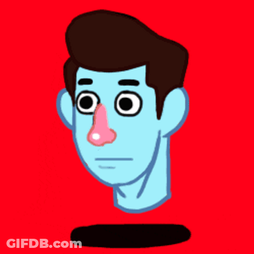 Animated Face Melt Showing Skull GIF
