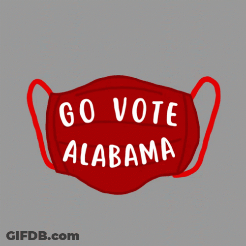 Animated Facemask Go Vote Alabama GIF