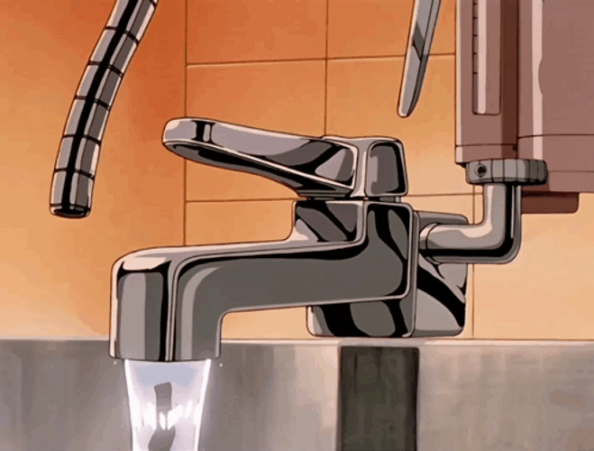 Animated Faucet Spout GIF