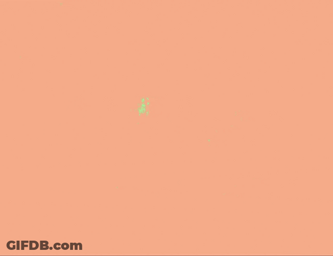 Animated Fighter Jet Turning Around Colorful GIF