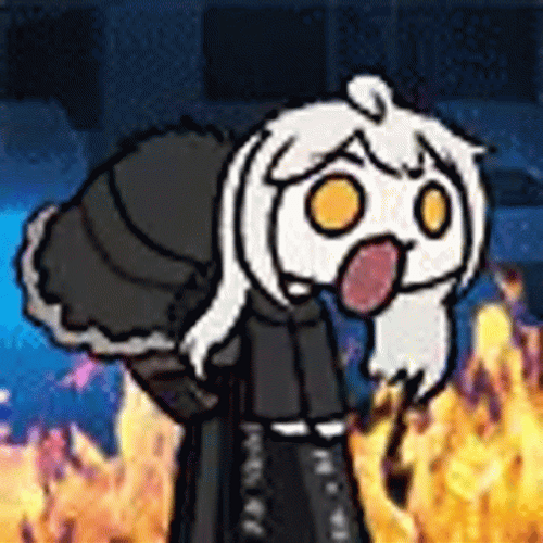Animated Fire Cartoon Girl GIF