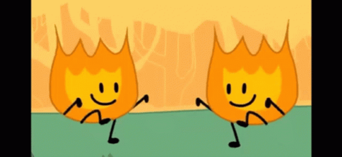 Animated Fire Dancing Cartoon GIF