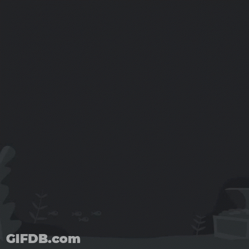 Animated Fish Swimming In The Dark GIF