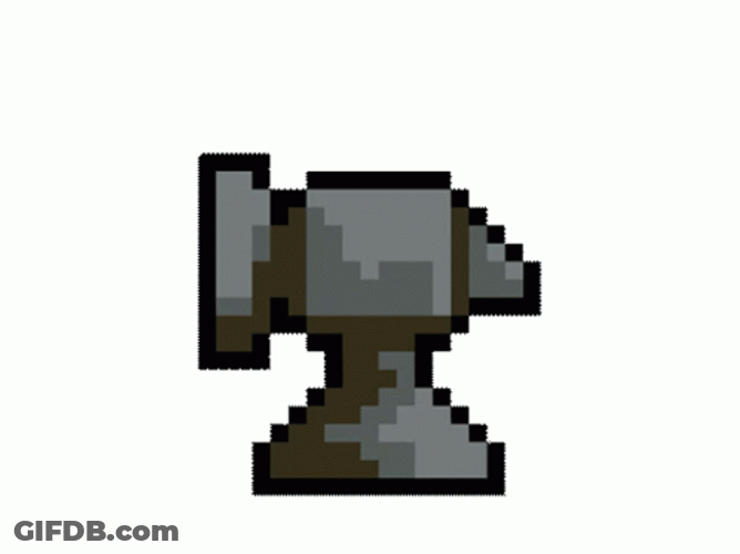Animated Floating Anvil GIF