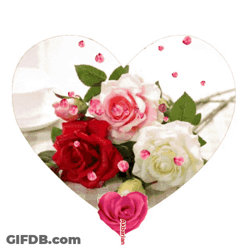 Animated Flower Heart GIF