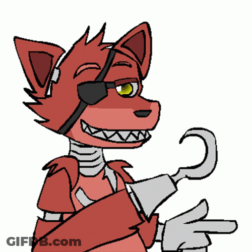 Animated Foxy FNAF Pointing GIF