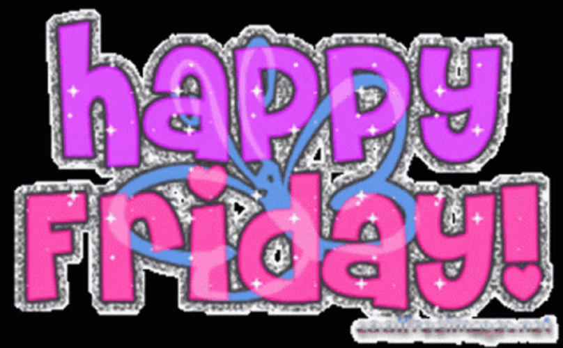 Animated Friday Glittery Text GIF