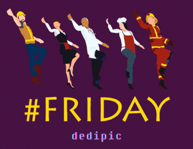 Animated Friday Happy Workers GIF
