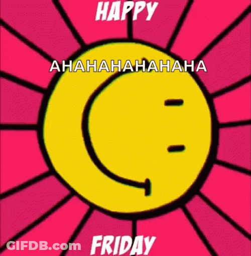 Animated Friday Rotating Smiley GIF