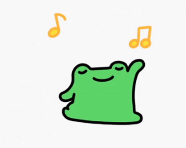 Animated Frog Dancing Singing Hum GIF