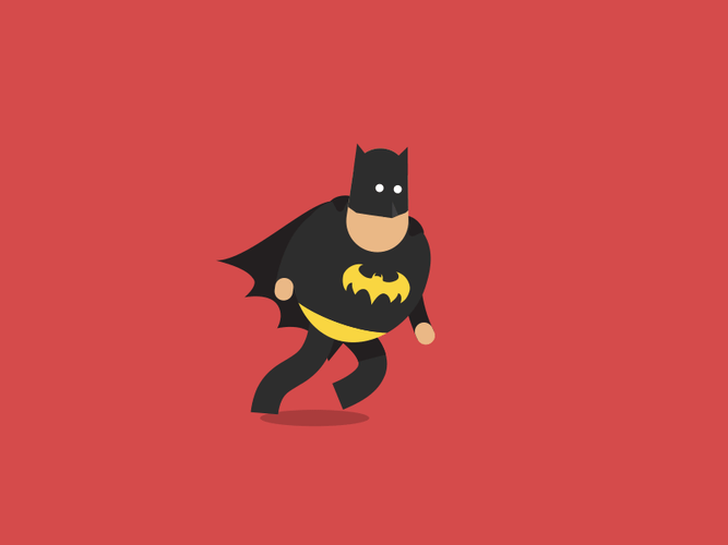 Animated Funny Batman Walking GIF
