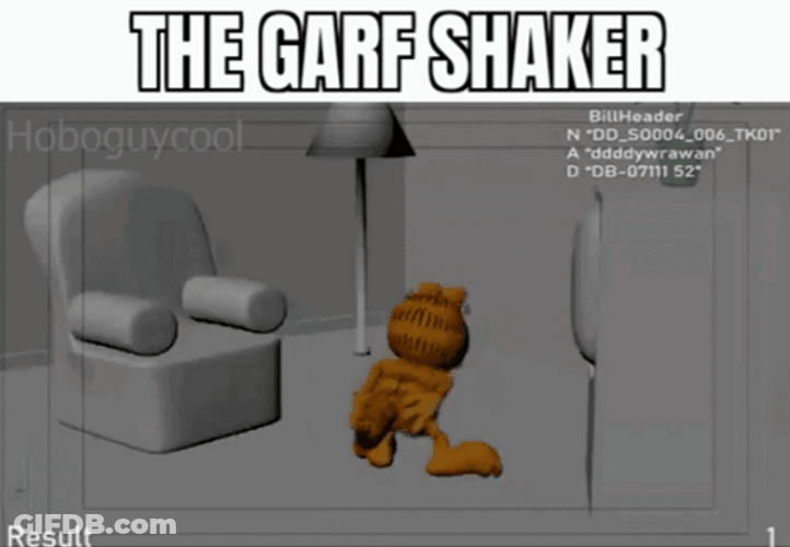 Animated Garfield Thug Shaker GIF