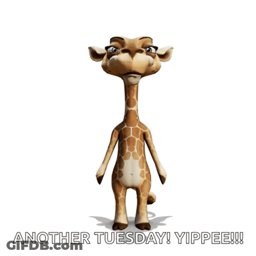 Animated Giraffe Jumping Jacks GIF