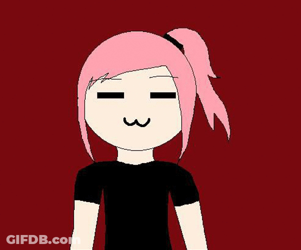 Animated Girl Eyebrow Raise GIF