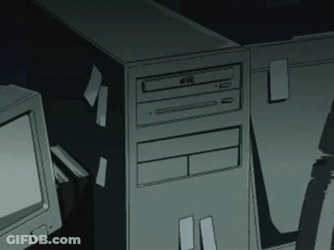 Animated Girl Smashing Computer GIF