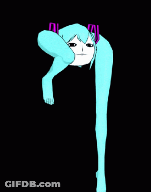 Animated Girl With Only Long Legs GIF