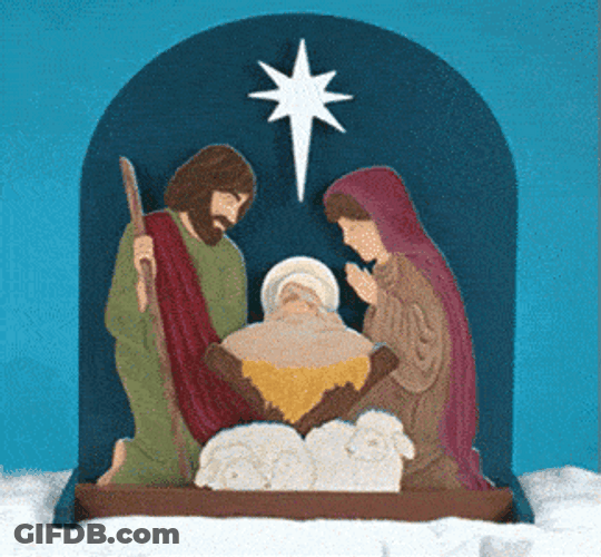 Animated Glow In The Dark Nativity Of Jesus GIF