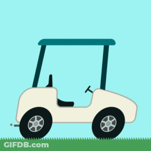 Animated Golf Cart Running GIF