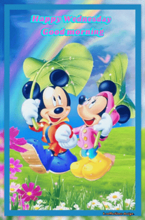 Animated Good Morning Wednesday Mickey And Minnie Mouse GIF