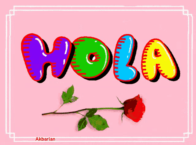 Animated Greeting Card Hola GIF