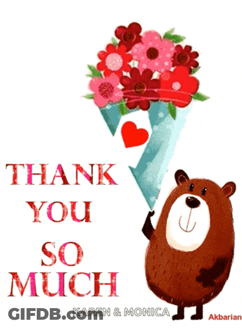 Animated Greeting Card Thank You So Much GIF