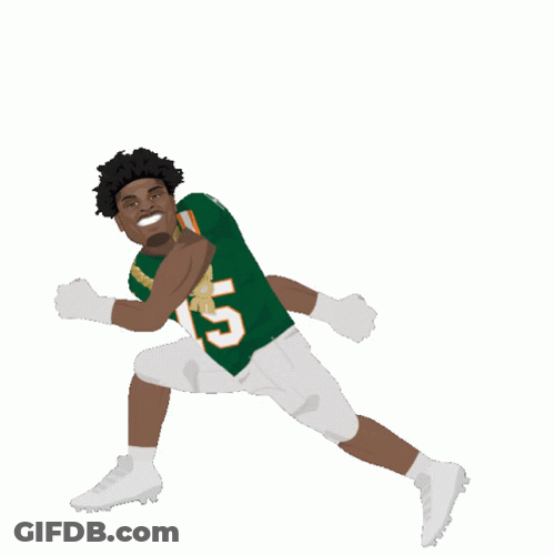 Animated Greg Rousseau Miami Hurricanes GIF