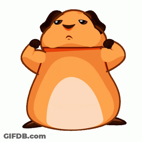 Animated Guinea Pig Flex Body Movement GIF