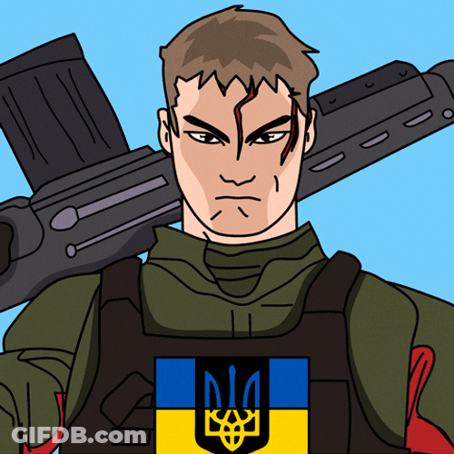 Animated Gunner Angry Stare GIF