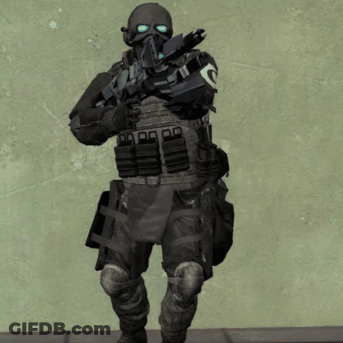 Animated Gunner Kicking GIF