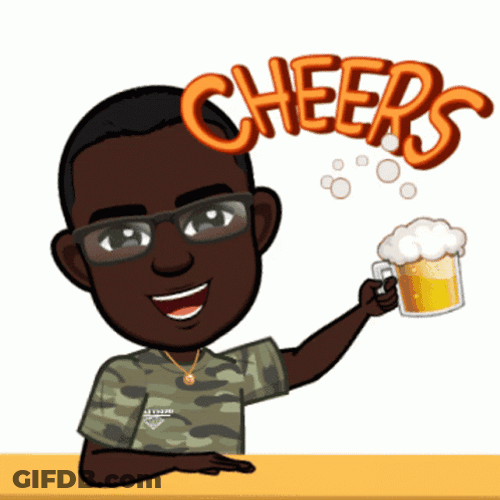 Animated Guy Cheers GIF