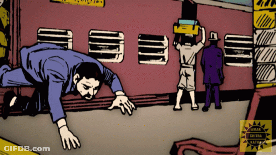 Animated Guy Fall Out GIF