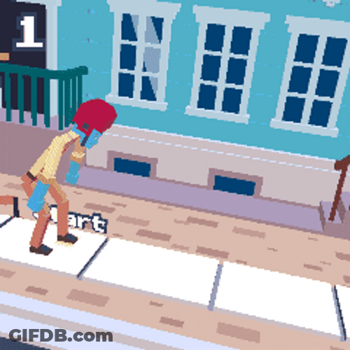 Animated Guy Walking Fast But Got Shot GIF