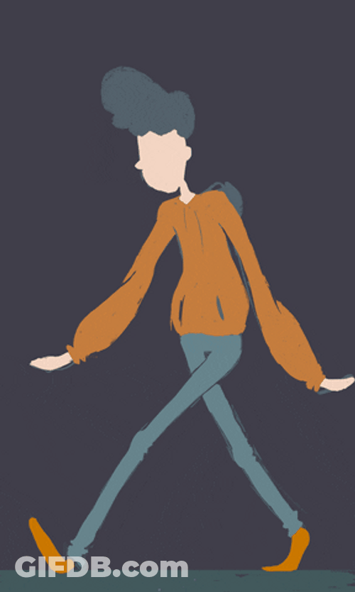 Animated Guy Walking GIF
