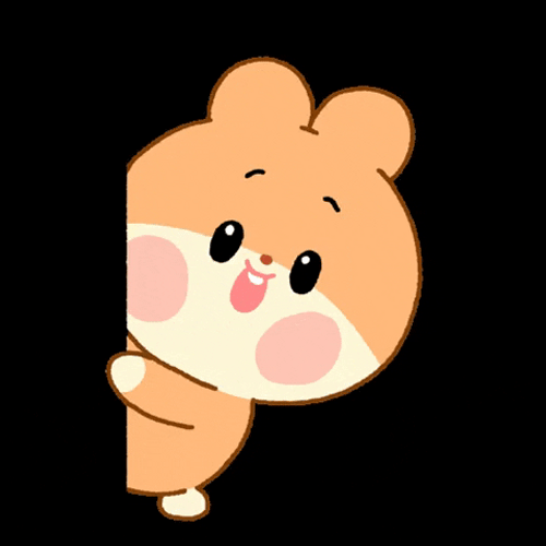 Animated Hamster Hello Hi Peeking GIF